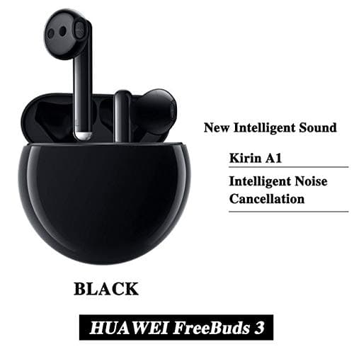 Bluetooth Headphones Bluetooth Earphone Kirin A1 Bone Sensor Tap Control Quick Wireless Charging Freebuds 3 Black