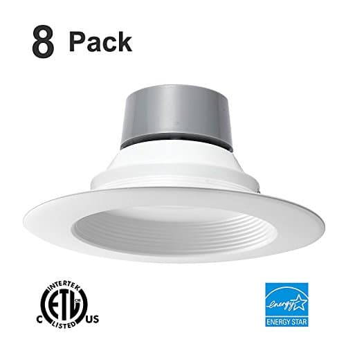 8 Pack 5/6 inch LED Downlight, Universal Voltage 100-277V, 12W (65 Watt Equivalent), 3000K (Warm White), CRI 90, 780 Lumen, ETL Listed, Retrofit Recessed Can Ceiling Light Fixture