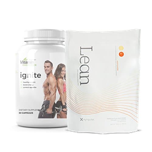 LEAN &amp; IGNITE: Snack Replacement &amp; Lean Muscle with Powerful Thermogenic Fat Burner - Max Strength - Xyngular &amp; Vitamin Overstock (30-Day Supply)
