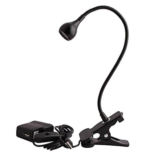 Desk Lamp Table Led Light with Clip On Firstinnovation Switch Control On and Off with US Adapter Finish Black Warm White