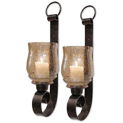 Uttermost Joselyn Small Wall Sconces 6 X 6 X 18 (Set Of 2) Bronze