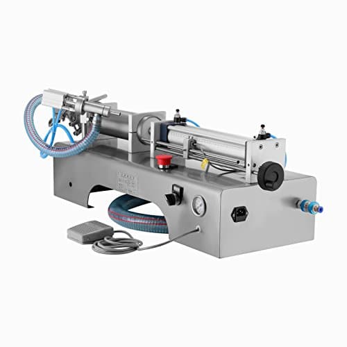 Forkwin Horizontal Full Pneumatic Liquid Filling Machine 100-1000ml Liquid Filling Machine Semi Automatic 5-20bottles/min Liquid Filling Machine for High Viscosity Fluid