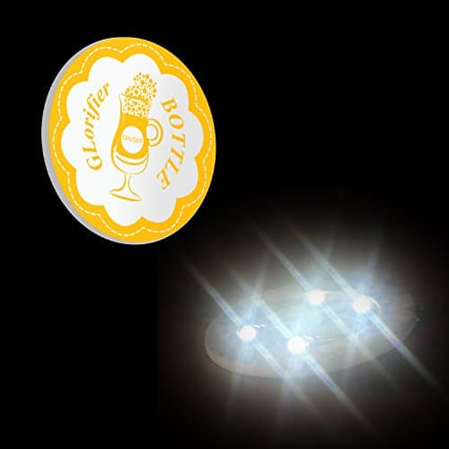 5-Pack Bottle Glorifier LED Light Coaster Led Grow Coaster for Wine Bottle -Cool White