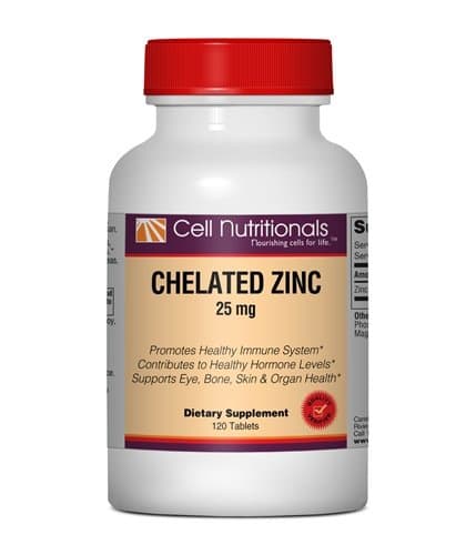 Chelated Zinc, 25 mg, 120 Tablets