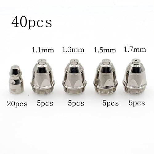 P-80 Plasma Torch Electrode Nozzle Tips 1.1mm 1.3mm 1.5mm 1.7mm Pkg40