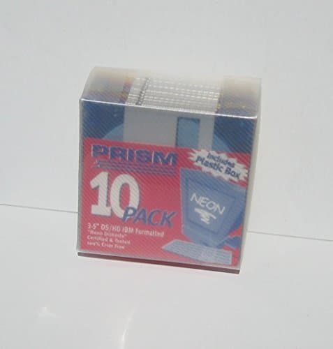 Neon Floppies 10 pack, PC Formatted 3.5" DS HD