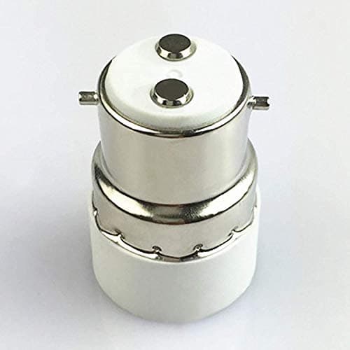 Liva LED Plastic B22-E27 Screw Base Socket Lamp Holder Light Bulb Converter Adapter (White)