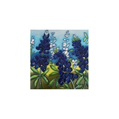 Blue Bonnet Flower Decorative Ceramic Wall Art Tle 8x8