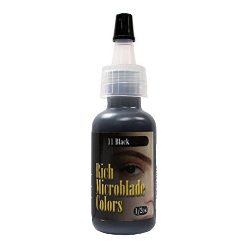 Rich Microblade Cosmetic Permanent Brow Makeup BLACK 1/2oz 0.5oz Tattoo Ink Color Skin Pigment Bottle