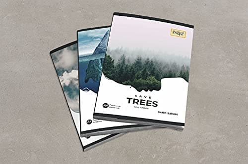 EVERY STROKE BRING NEW IDEAS SHAPE Shape Long Notebook Set A4 Page Size - Pack of 12(140 Pages)