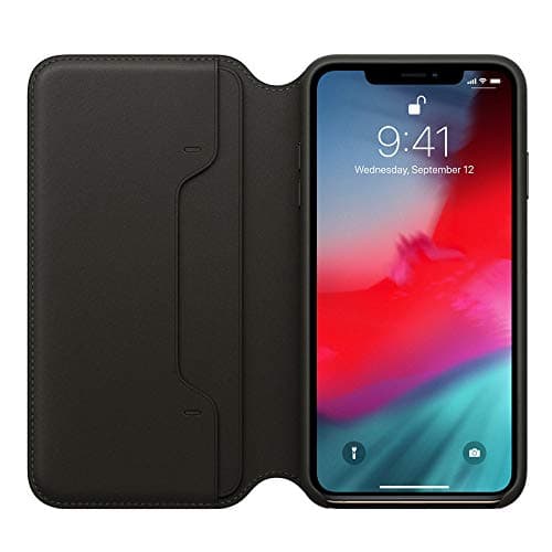 for iPhone XS Max Case 6.5 inch, Leather Wallet Cover Flip Cases (For iPhone XS Max 6.5", Black)