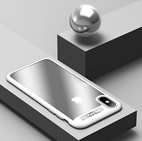 IPhone X Phone Case Phone Shell Shockproof Full Protective Anti-Scratch Resistant Transparent Back Bumper The Thinnest Phone Case for Apple iPhone X (White)