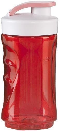 300ml Drinking bottle, Replacement bottle for Smoothies + Smoothie maker usuable, lockable spare container (red)