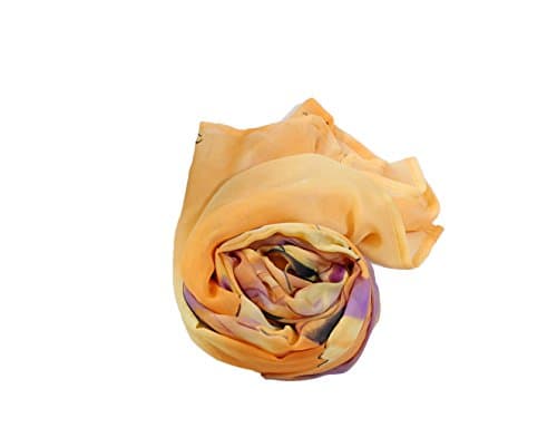 Premium Chiffon Nursing Cover by V-Coool, Full Coverage Breastfeeding Cover for Public Nursing and Daily Use, Soft Breathable Multi-purpose,Orange Tulip