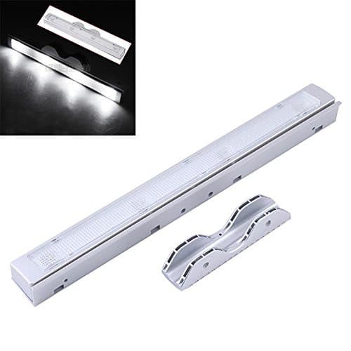 Citiger(TM) Vibration Shaking Sensor Light, Automatic Shaking Induction, 4 LED, Battery Operated, Stick-on, for Home Drawer, Cabinet, Wardrobe, Closet (White)