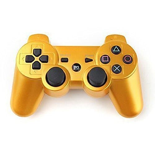 GreeGear Lego Bluetooth Wireless Remote Game Gaming Controller Gamepad Consoles Joypad Joystick Dualshock for Sony Playstation III PS3 with 6-Axis And Dual-Vibration -gold
