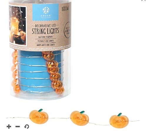 Order Home Collection 10 Ft Decorative String, 40 Count LED Indoor/Outdoor Lighted Fairy Mini Harvest Halloween Pumpkins Ornament Battery Operated Lights with Built in 4-Hour Timer
