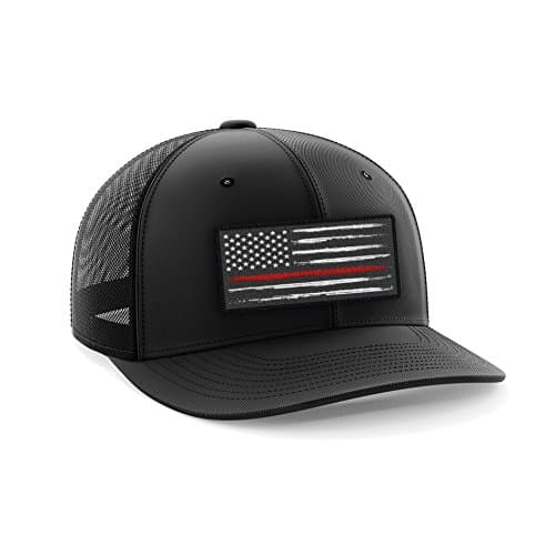 DURO threads Red Line Flag American Fire Fighter Flexfit Hat