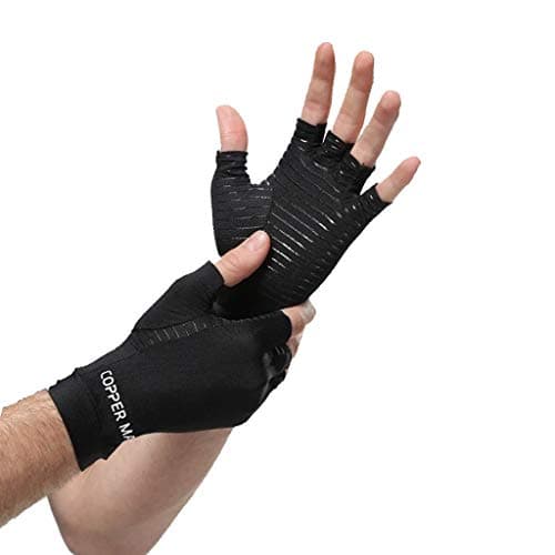 HIGHCAMP Copper Arthritis Compression Gloves Full/Half Finger for Men Women, Daily Support Relief Hand Pain, Rheumatoid, Carpal Tunnel, Osteoarthritis