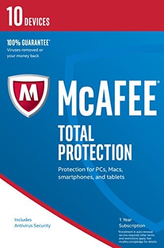McAfee 2017 Total Protection | 10 Devices | PC/Mac/Android | Download [Old Edition]