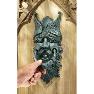 Gothic Greenman Cast Iron Door Knocker