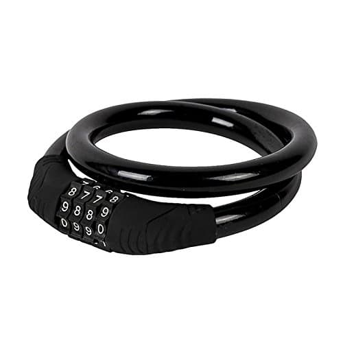 4 Digit Combination Password Lock Bicycle - Jakroo Steell Wire Cable Bike Bicycle 4 Digit Combination Password Lock black