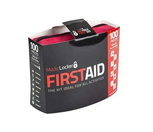 Compact First Aid Kit - 100 Pieces - Small and Lightweight - Perfect for Home, Office, Car, Camping and Travel