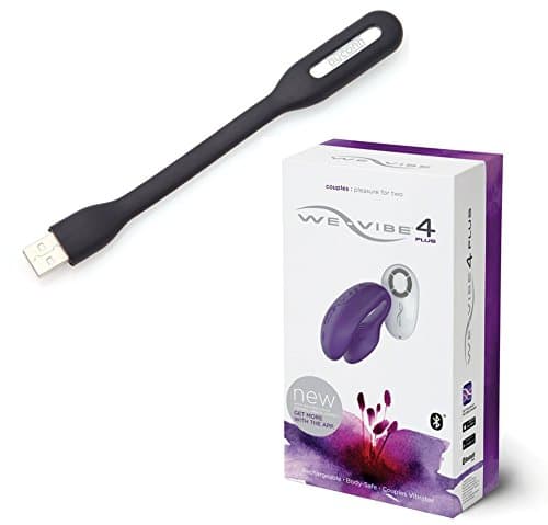 Dyconn USB LED Reading Light with We Vibe 4 Plus Purple