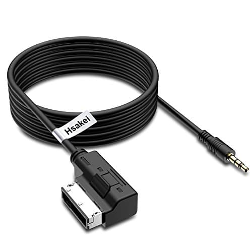 Hsakei Portable Music Interface AMI MMI AUX Adapter Cable 3.5mm Jack Aux-IN MP3 Cable for Audi A3/A4/A5/A6/A8/Q5/Q7/R8/TT,etc.