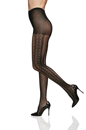 Micro Fishnet Tights High Waisted Control Top Seamless Sheer Patterned Pantyhose