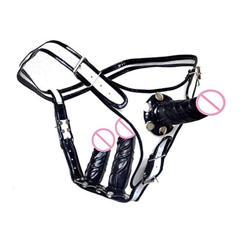 Women Strapon s Strap on Three Removable Phalluses Man G-ays s-ex Toys Panties Product A-nal for Couples,Color C,one