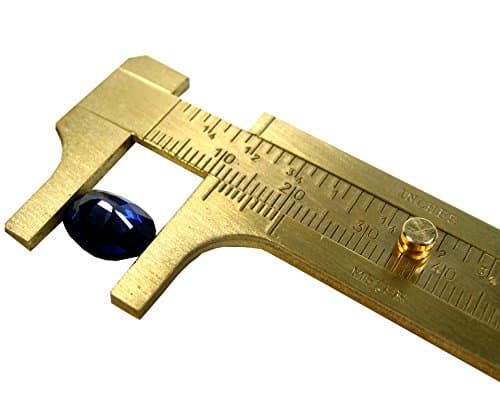 SOLID BRASS CALIPER VERNIER FOR MEASURING GEM JEWELRY TOOL SIZE 80MM. 3.15 INCH.