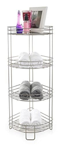 Bino Monaco Rustresistant 4Tier Corner Spa Tower, Nickel