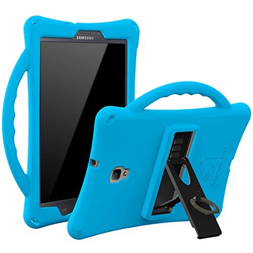 Armera Galaxy Tab A 8.0 Case 2017, [NOT Fit 2015 Tab A 8 SM-T350] Rugged Protective Kids Case Carry On Handle Built-in Stand Finger Ring Holder for Samsung Galaxy Tab A 8.0 SM-T380/T385 Blue