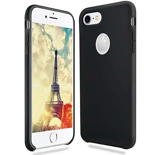 iPhone 7 Case, EatekPower Apple iphone 7 Case Black Protective Silicone Thin with Soft Microfiber Lining Cushion Scratch Resistant,Anti-Stain iphone7 Case Thin(Black)