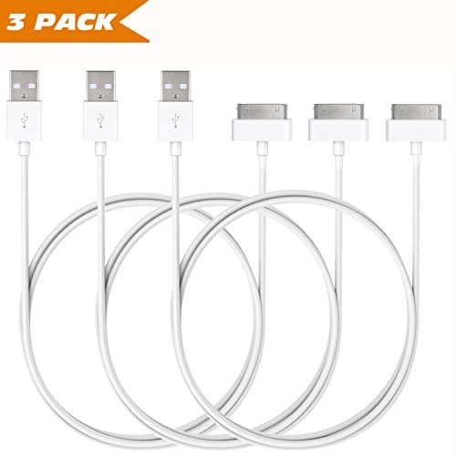 iPhone 4s Cable, 3Pack Professioncha USB Sync and Charging Cable for iPhone 4/4s, iPhone 3G/3GS, iPad 1/2/3, iPod (White)