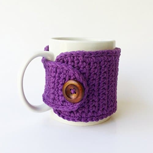 Mug Cozy Cotton Purple