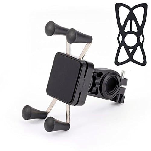 Handlebar Rail Mount with U-Bolt Base Cell Phone Mount Universal Rotating 360 Degrees Black X-Grip Clamp Bike Bicycle Phone Holder Stand