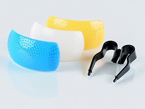 STPPO Plastic Flash Diffuser 3 Colors Pop-up Flash Diffuser For Nikon Canon Cameras