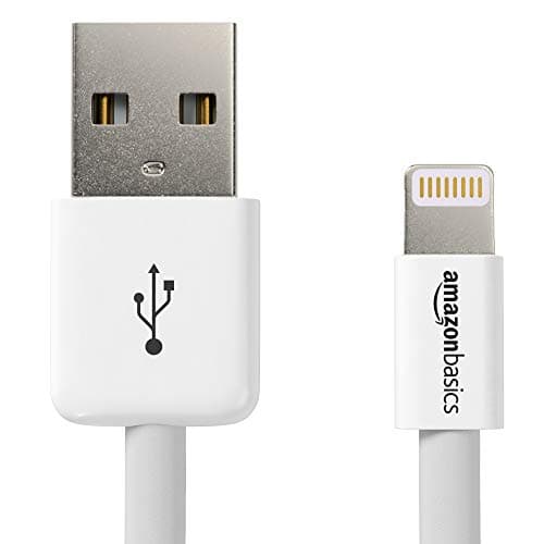 AmazonBasics Apple Certified Lightning to USB Cable - 6 feet (1.8 meters) - White