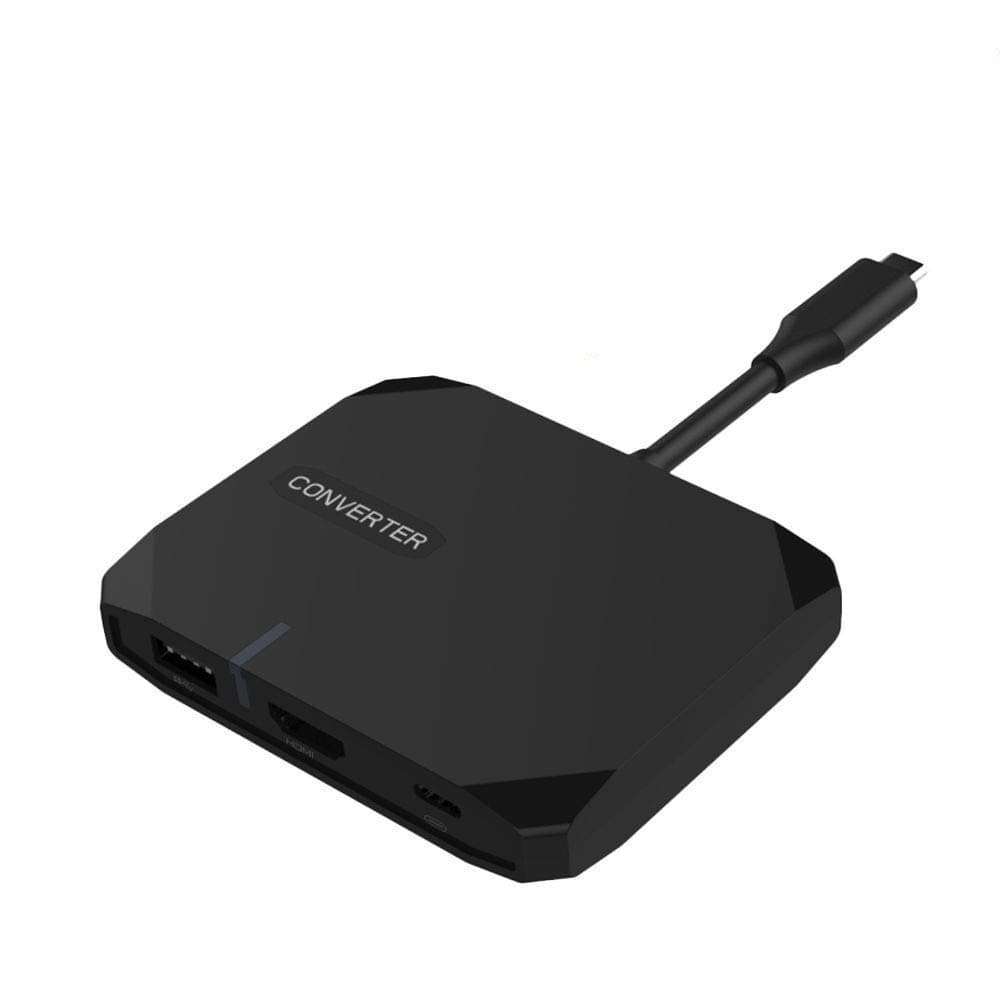 NSinc - Type C USB 3.0 to USB-C 4K HDMI USB 3.0 Adapter 5 in 1 Hub, USB-C PD Port for MacBook, Nintendo Switch, Chromebook Pixel