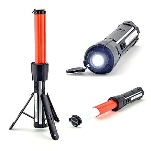Softech All-in-One LED Flashlight and Safety Beacon / Baton - Emergency Hazard Lights, Lantern, Strobe, Flare &amp; Torch for Cars, Camping, Homes &amp; More!