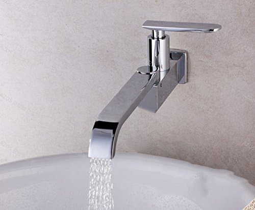 Diongrdk Concealed Folding Kitchen, Faucet Basin, Sink, Laundry Pool, Wall Mounted Single Cooling Faucet