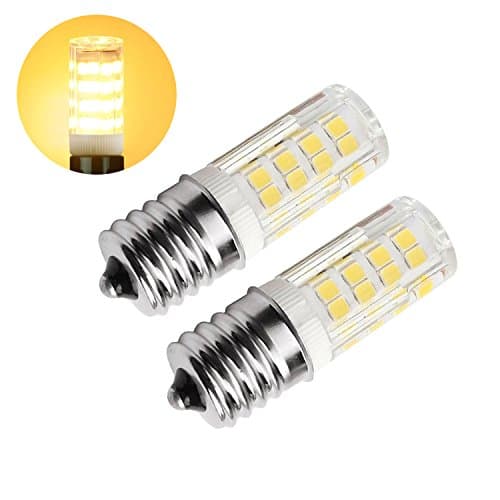 Ceramic E17 LED Bulb for Microwave Oven Appliance, 40W Halogen Bulb Equivalent, Warm White 3000K, Pack of 2