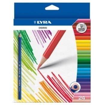 LYRA OSIRIS COLOURING PENCILS - Triangular Shape, Anti-Break Leads - Wallet of 24
