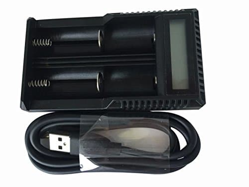 SumbowStar USB Multi-Functional Smart Battery Charger Compatible with Li-ion/IMR 18650 18490 18350 17670 17500 16340 14500 10440(Dual Slots)