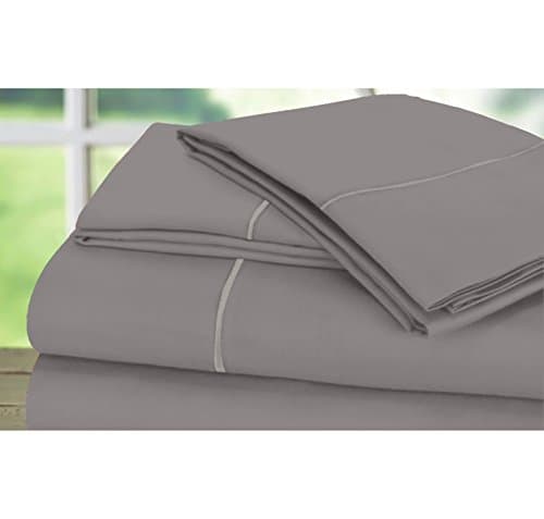 600 Thread Count 100% Cotton Sheet Set With BONUS Pillowcases,Queen Sheets, Smooth Sateen Weave, Deep Pockets, Luxury Bedding, Queen Sheets 6 Piece Set With Marrow Hem,Platinum New, by Dream Castle