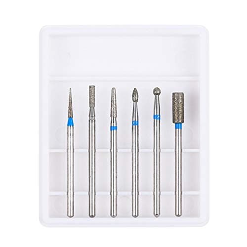 LIANGchueng Notable Nail Drill Bits Cuticle Cleaner Dust Brush Ceramic Rotary Polishing Tool Set(None EH10)
