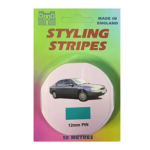 12mm Solid Styling/pinstripe Aqua