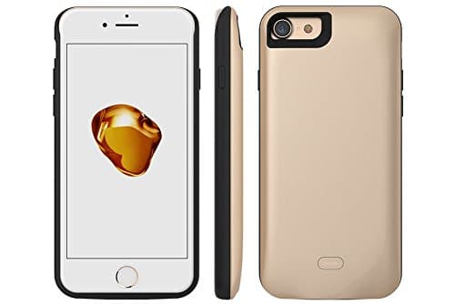 BAYMAX IPhone 7 Battery Case,iPhone Portable Charger iPhone 7/6s/6 2017 New Charging Case 5200mAh Extended Battery Pack Power Cases Juice Bank Cover(Gold)